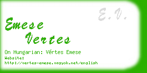 emese vertes business card