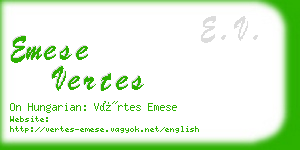 emese vertes business card